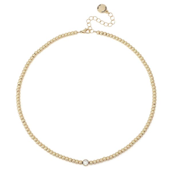 Steve Madden Beaded Stone Choker Necklace