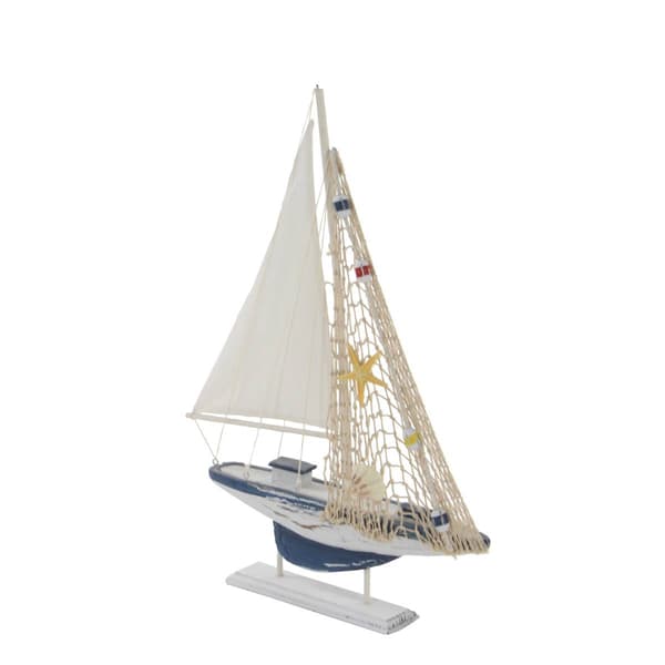 9th & Pike&#174; Wooden Sailboat Sculpture Set Of 2
