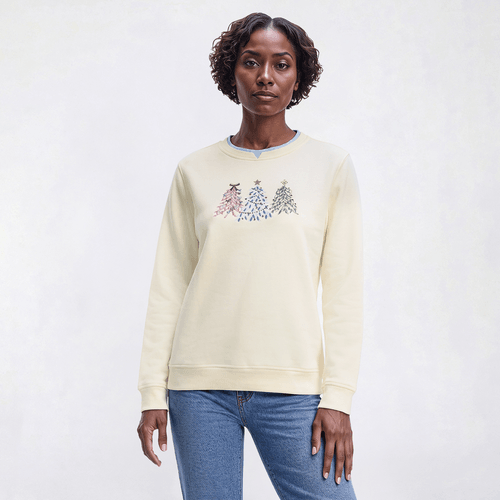 Womens Hasting & Smith Pastel Tree Trio Sweatshirt - image 