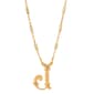 1928 Gold Tone Initial J Pendant Necklace - image 1