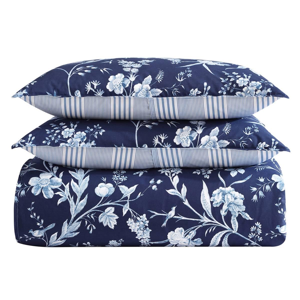 Laura Ashley Branch Toile 7pc. Cotton Reversible Comforter Set