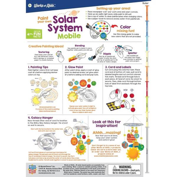 MasterPieces Solar System Mobile Wood Craft & Paint Kit