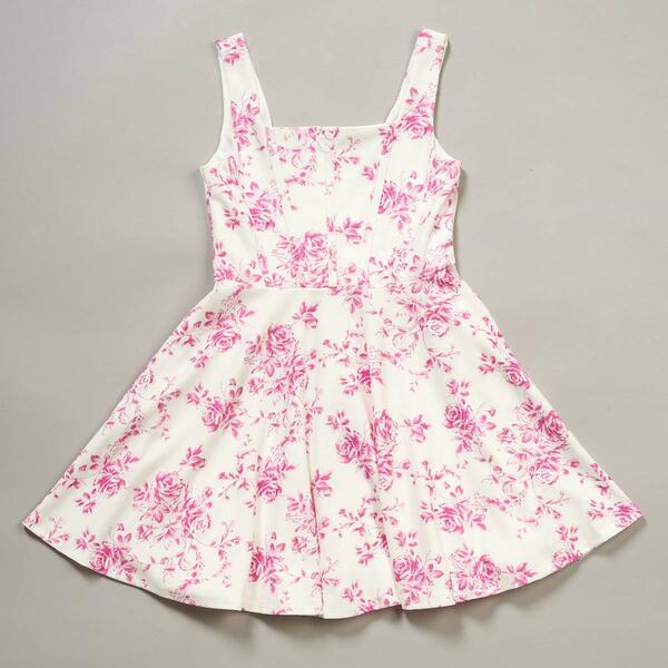 Girls &#40;7-16&#41; Rare Editions Sleeveless Rose Mock Corset Dress - image 