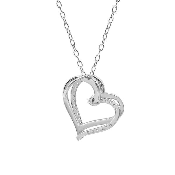 Diamond Classics&#8482; Sterling Silver Diamond Heart Pendant Necklace