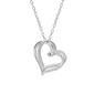 Diamond Classics&#8482; Sterling Silver Diamond Heart Pendant Necklace - image 2