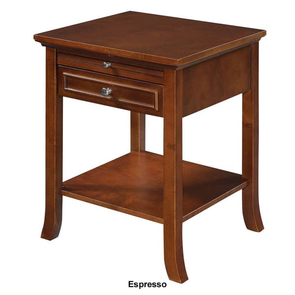 Convenience Concepts American Heritage Pull-Out Shelf End Table