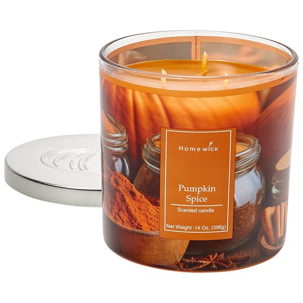 Homewick 14oz. Pumpkin Spice 3-Wick Jar Candle - image 
