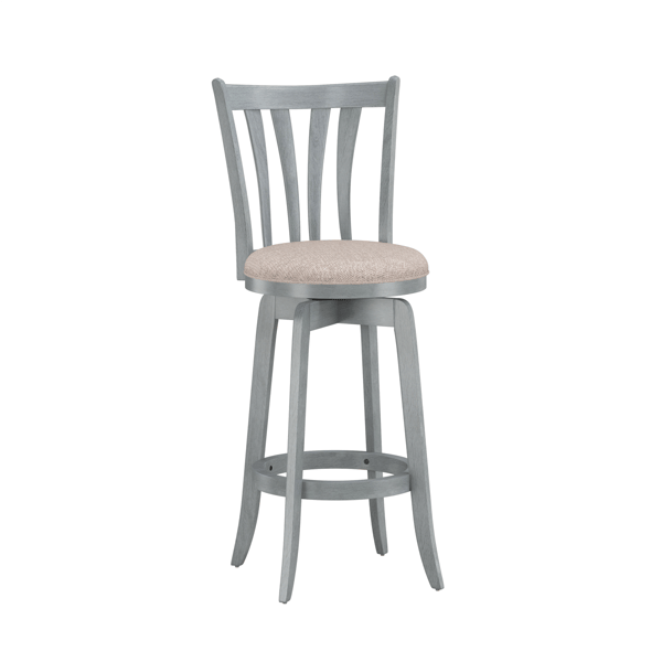 HH2 Home Savana Blue Wood Swivel Bar Height Stool