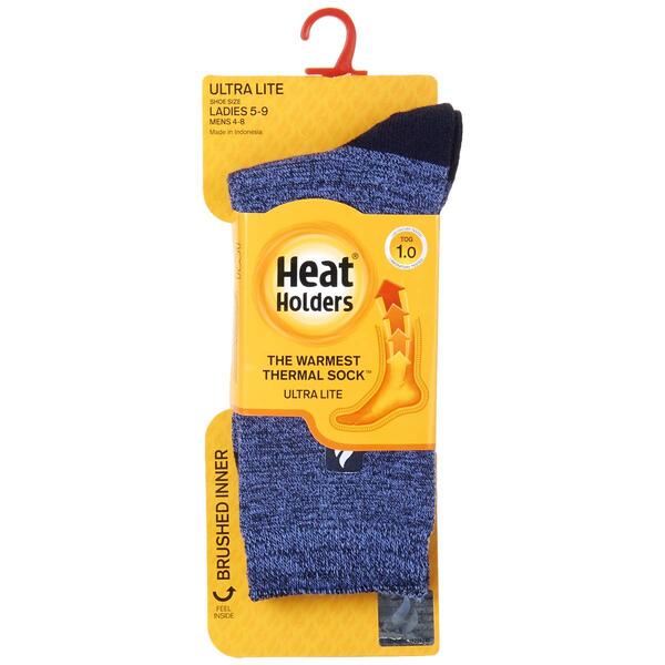 Womens Heat Holders&#40;R&#41; Ultra Lite Twist Crew Socks - Navy - image 