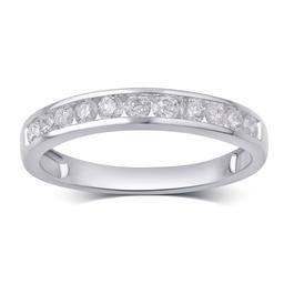 Nova Star(R) Sterling Silver 3/4ctw. Lab Grown Diamond Band Ring
