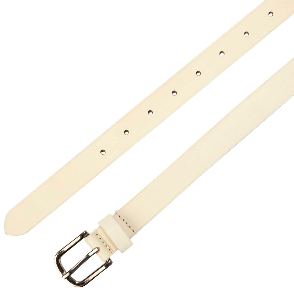 Womens Gloria Vanderbilt Leather Belt with Gun Metal Buckle