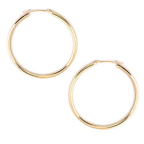 Candela 14kt. Yellow Gold Classic Hoop Earrings - image 