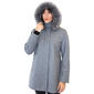 Womens Nine West Full Zip Faux Wool Coat with Faux Fur Hood - image 4