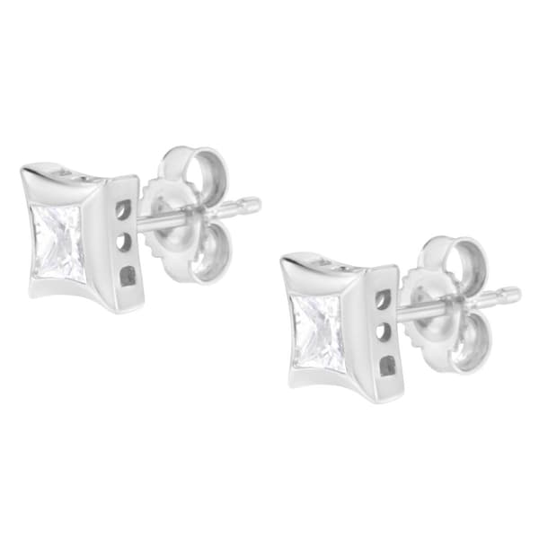Haus of Brilliance 10kt. White Gold 1/2ctw. Diamond Stud Earrings