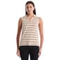 Womens Rafaella Sleeveless Ribbed Collar Striped Polo - image 1