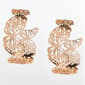 Ashley Textured Hoop Earrings with Butterfly Cutout Pattern - image 1
