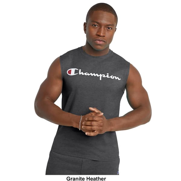 Mens Champion Sleeveless Graphic Muscle Tee