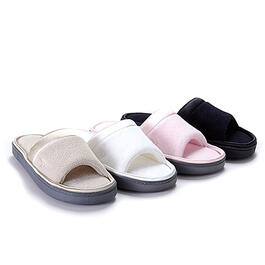 Womens Isotoner Microterry Satin Slide Slippers