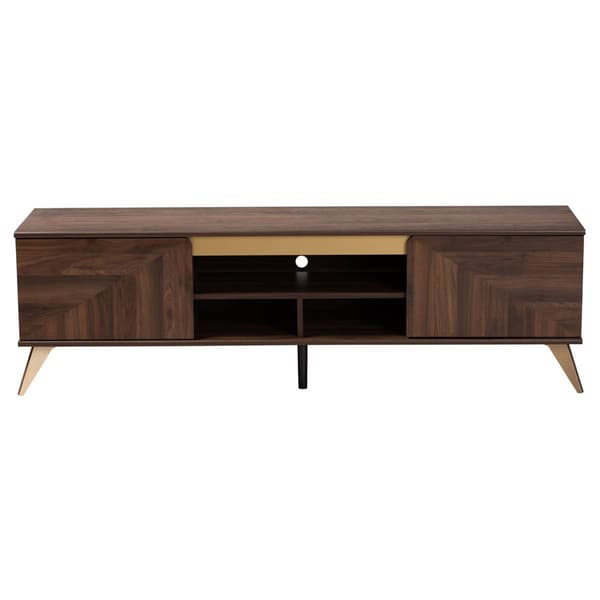 Baxton Studio Graceland Mid-Century Modern 2-Door TV Stand