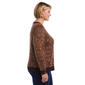 Plus Size Rafaella® Long Sleeve Button Detail Paisley Sweater - image 3