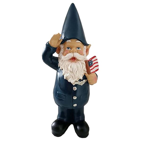 Santa's Workshop 12in. Air Force Gnome with Flag - image 