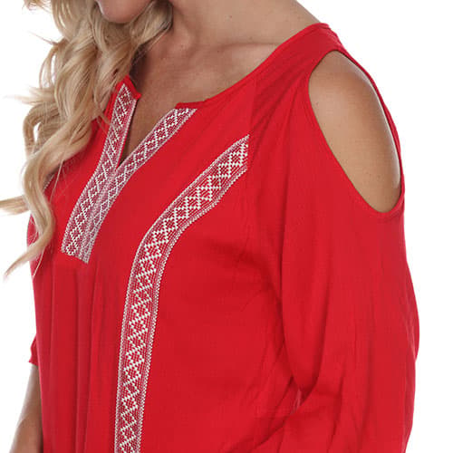 Womens White Mark Marybeth Embroidered Short Shift Dress