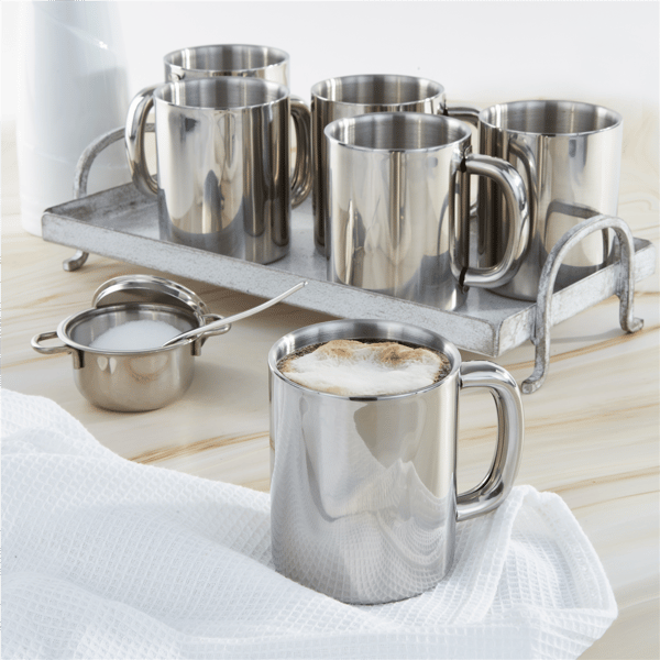 BergHOFF 6pc. Stainless Steel 12 oz. Mug Set