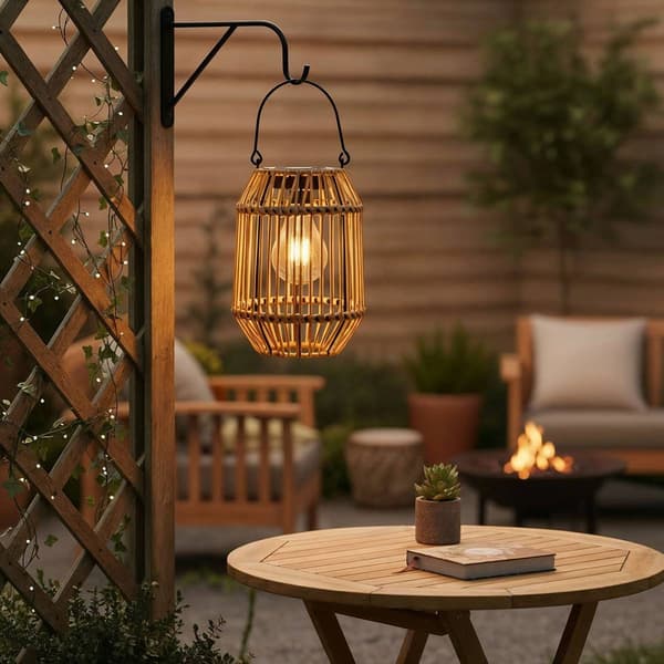 LED Solar Rattan Lantern