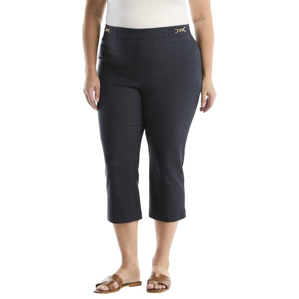 Plus Size Rafaella(R) Horse Bit Pull On Career Denim Capris