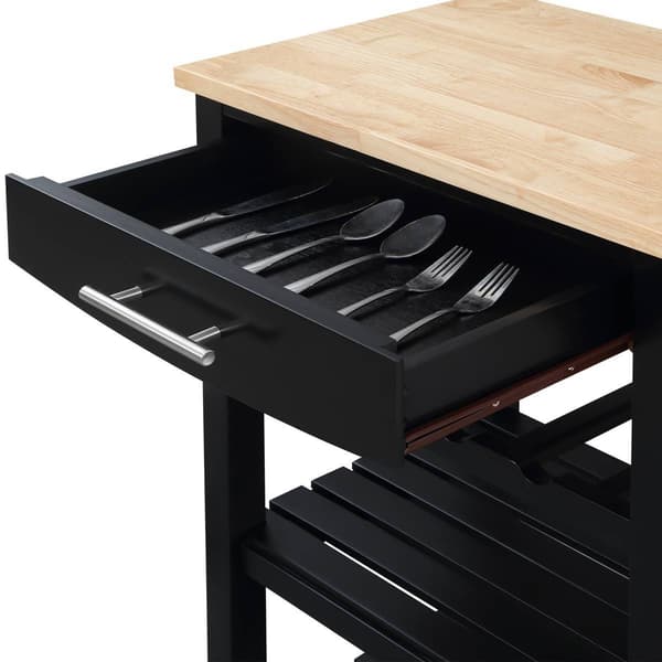 Convenience Concepts 4-Tier Butcher Block Kitchen Cart