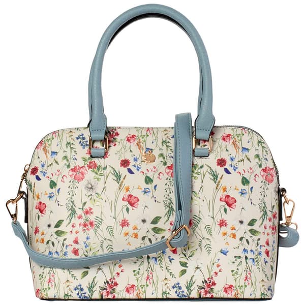 Gloria Vanderbilt Floral Dome Satchel - image 