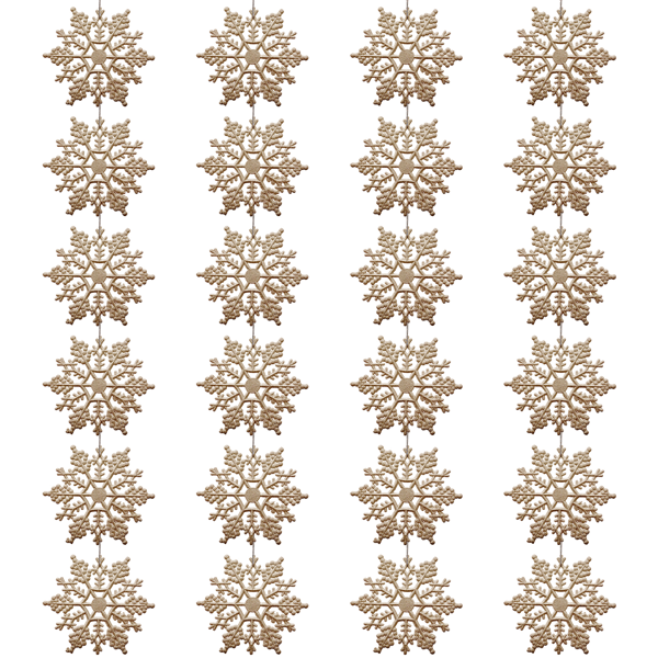 Northlight 24ct. Champagne Gold Snowflake Christmas Ornaments