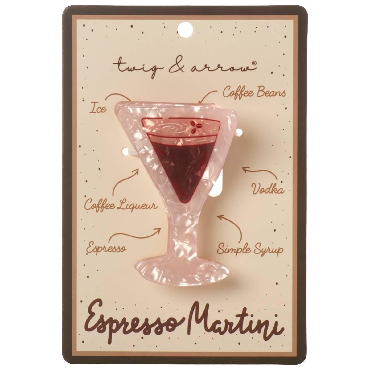 Womens Twig & Arrow Espresso Martini Claw Clip