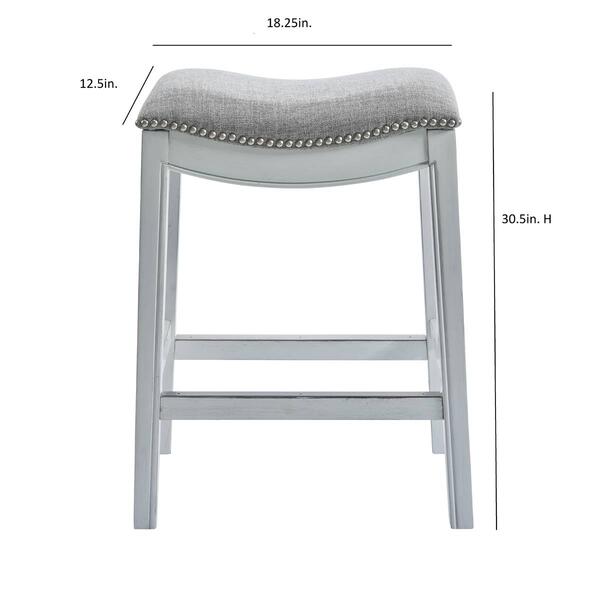 New Ridge Home Goods Zoey 30in. Bar-Height Saddle-Seat Barstool