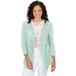 Womens Emaline Key Items 3/4 Sleeve Drape Front Cardigan - image 1