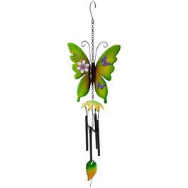 Northlight Seasonal 15.7in. Metal Butterfly Garden Wind Chimes