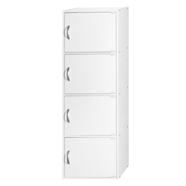 L''Baiet 47.3in. 4-Tier Tall Enclosed Storage Bookcase - image 