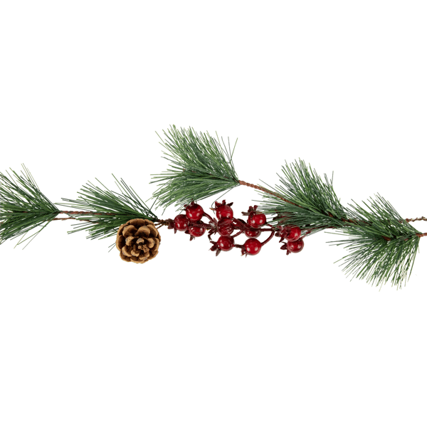 Northlight 6.5ft. Pre-Lit LED Pine & Berry Christmas Garland