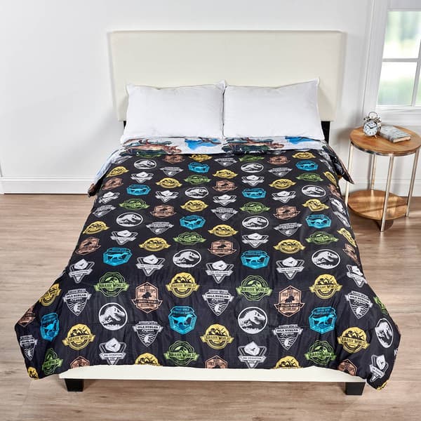 Jurassic World Charts & Graphs Reversible Comforter Set