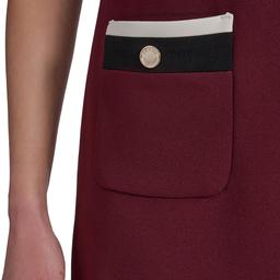 Womens Tommy Hilfiger Short Sleeve Solid Crepe Sheath Dress