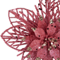 Northlight 4pc. Glittered Pink Poinsettia Christmas Ornaments - image 4