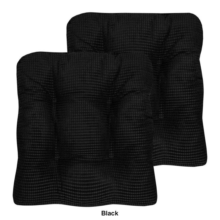 Sweet Home Collection Memory Foam Non-Slip Tufted Chair Cushions