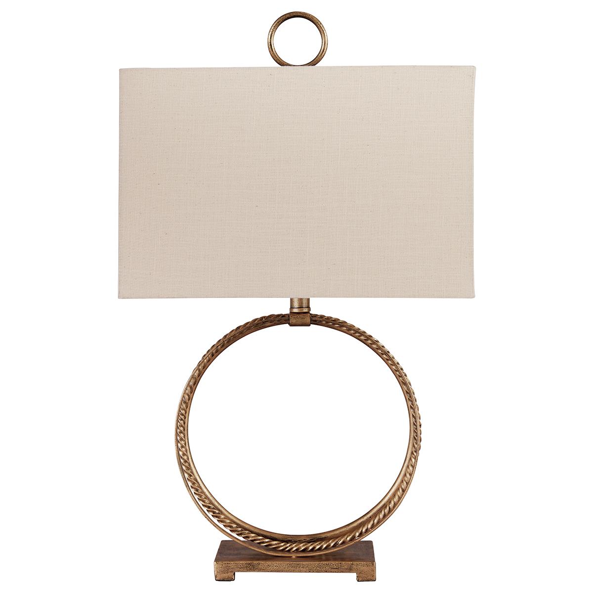 Signature Design by Ashley Antique Gold Circular Metal...