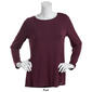 Womens Calvin Klein Long Sleeve Boatneck Solid Liquid Jersey Top - image 5