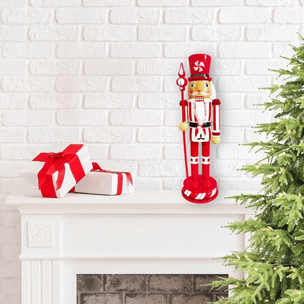 Santa''s Workshop 14in. Peppermint Swirl Nutcracker