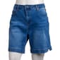 Plus Size Bleu Denim One Button Side Slit Denim Shorts - image 1