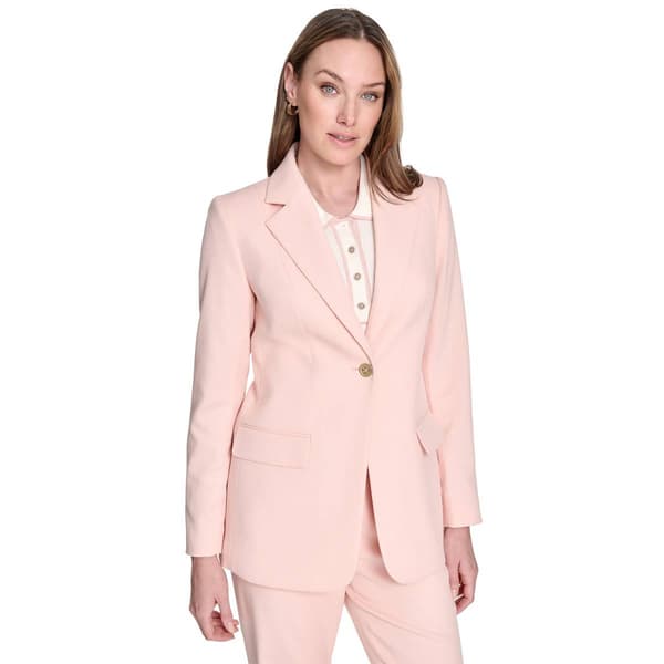 Womens Tommy Hilfiger One Button Notch Collar Blazer