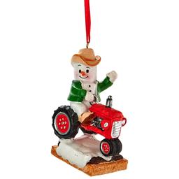 Marshmallow Tractor Ornament