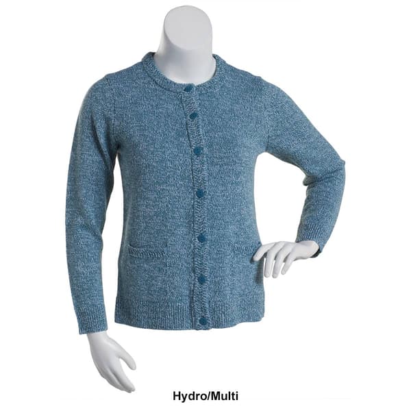 Womens Hasting &amp; Smith Long Sleeve Marled Button Front Cardigan