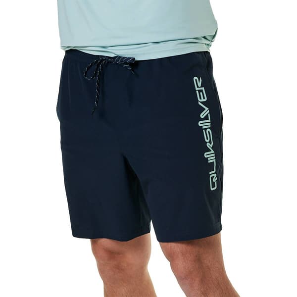 Mens Quiksilver Wind Logo Volley Swim Trunks - image 